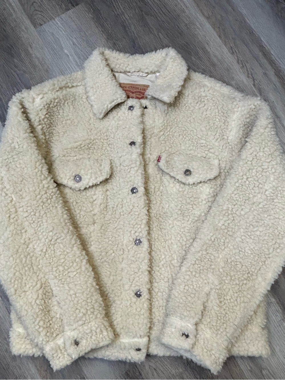 Levi's Cream Sherpa Trucker Jacket